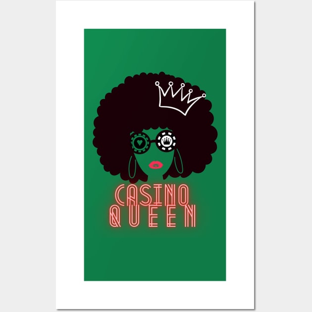 The Casino Queen has arrived, and fortune is on her side! Wall Art by MissV